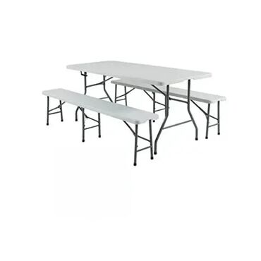 Baštenski nameštaj: Baštenska ganitura, Plastika, bоја - Bela, Novo — 2