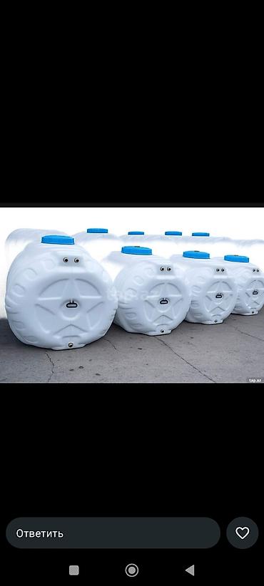 Baklar və çənlər: Şimşek brendinin polietilen su anbarları - Həcm variantları: 750 lt — 15