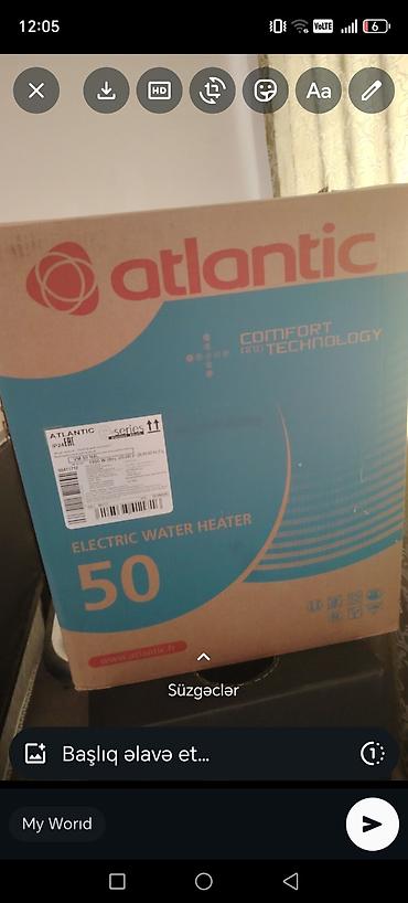 бак для воды 1500 литров: ATLANTIC e-series VM 50 N4L elektrik su qızdırıcısı tezedi — 2