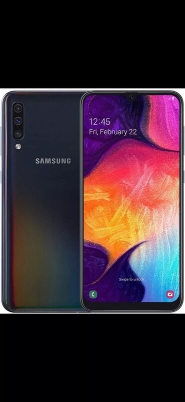 samsung a9: Samsung A50, Б/у, 64 ГБ, цвет - Серебристый, 2 SIM