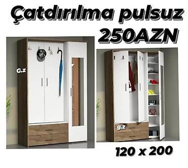 qardirob: Qarderob dolabı – Enli və funksional - Ölçü: 120 x 200 sm - Qiymət — 1