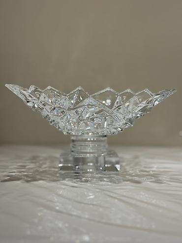 xonca qablari: Bohemia Jihlava Glacier xrustal ayaqlı meyvə qabı 280 ML. Karacadan — 2