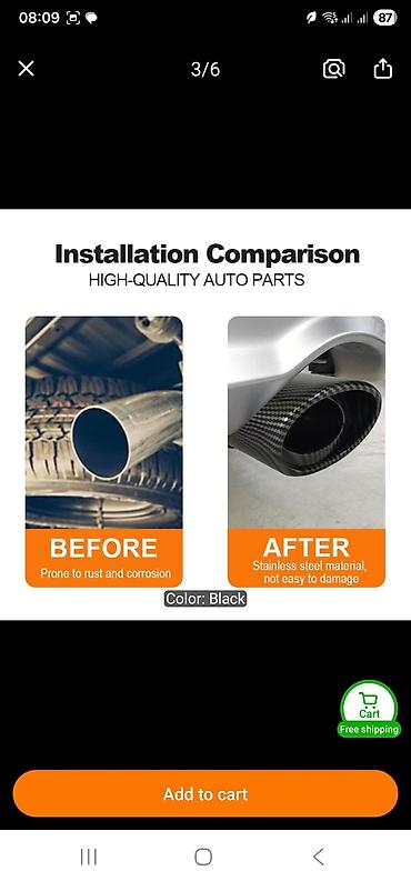 bmw e39 ön lip: 76 mm-lik səsboğucular üçün. Yenidir. Prado və digər SUV modellərə — 4