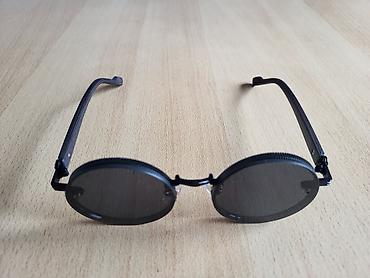 heart diffraction glasses: Okrugle sunčane naočare – retro/steampunk stil - Tamno siva/crna — 3