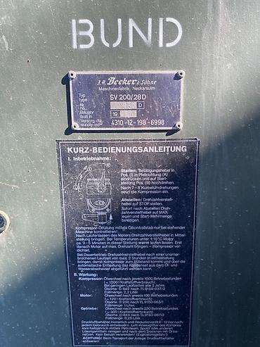 насосы авто: Дизельный компрессор J.A. Becker & Söhne SV 200/28D (Bund) - — 2