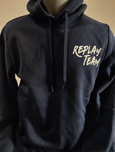svetlo plavi tech fleece: Replay extra duks nov teget M vel,extra snizen - Boja: tamno plava - — 1
