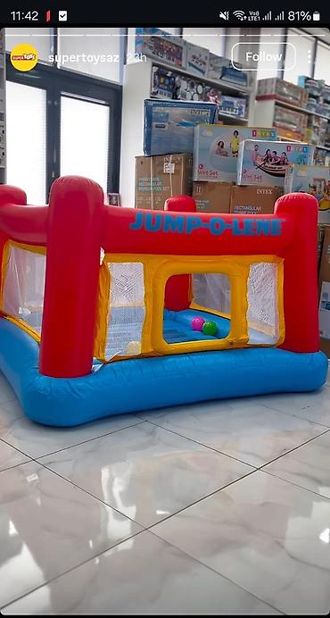 idman topları: Şişmə uşaq atraksionu – Intex Jump-O-Lene - Rəng: qırmızı/sarı/mavi - — 1