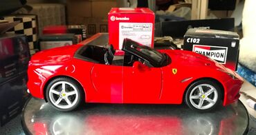 Avtomobil modelləri: Коллекционная модель Ferrari California T Open Red 2014 BBurago Scale — 18