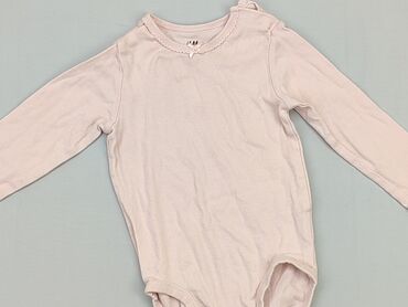 body z długim rękawem dla dziewczynki: Body, H&M, 9-12 m, 
stan - Bardzo dobry