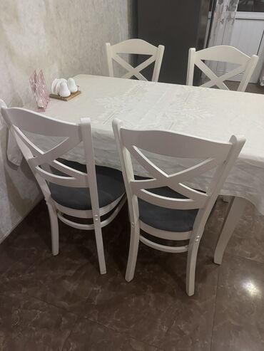 metbex ucun cilciraqlar: Для кухни, Нераскладной, Прямоугольный стол, 4 стула