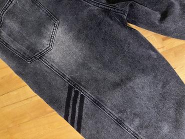 jogger: Qara-boz rəngli cins jogger şalvar - Kəsim: rahat/relaxed fit, düz — 5