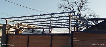 Навесы: Навес из поликарбоната с металлическим каркасом - — 41