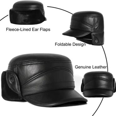 Baş geyimləri: Papaq, S/56, rəng - Qara — 5