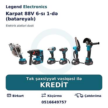 masa ustu drel: Elan başlığı: Elektrik alətlər dəsti Karpat 88V 6-sı 1-də (batareyalı) — 1