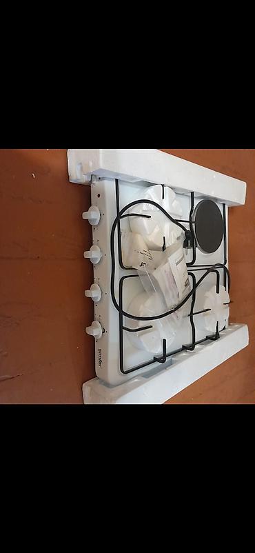 Plitələr və bişirmə panelləri: Simfer qaz-elektrik qarışıq bişirici panel - 60 sm enində, ağ rəngli — 1