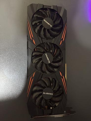 Gigabyte GeForce GTX 1080 8GB video kartı Ev seraitinde isledilib, oz