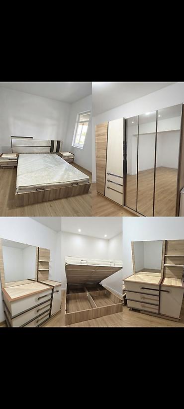 taxt tumba: İkinəfərlik çarpayı, Dolab, 2 tumba, Komod, İşlənmiş — 1