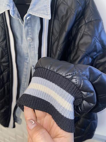 usta geyimi: Qadın üçün ikiqat effektli üst geyim – quilted dəri görünümlü jaket və — 4