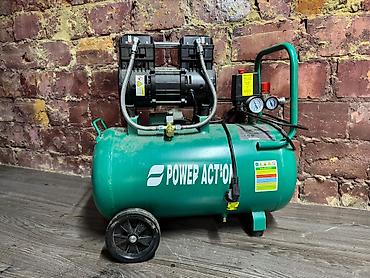 мини компресор: Компрессор 50л POWER ACTION, безмасляный, мобильный - Электрический — 1