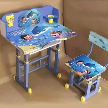 Setovi stolova i stolica: Dečiji set – podesivi radni sto sa stolicom - Namenjen za decu za — 1