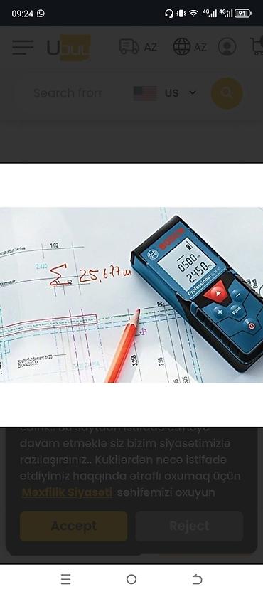 ucuz kask: Bosch Professional GLM 40 lazer məsafəölçən - Ölçmə diapazonu — 2