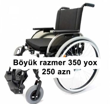 abc design 3 tec universal arabalar: Məhsul: əlil arabası (böyük ölçü) - Geniş oturacaq və bel dayağı ilə