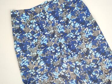 Women's Clothing: White, Material trousers for women, size L (EU 40)