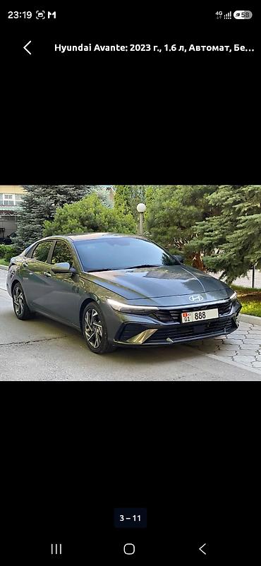 avante 2022: Hyundai Avante: 2023 г., 1.6 л, Автомат, Бензин, Седан — 3