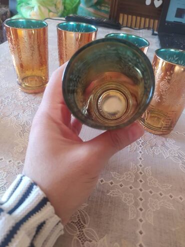 Stəkanlar: Stəkanlar, rəng - Sarı, Şüşə, 6 ədədli dəst — 4