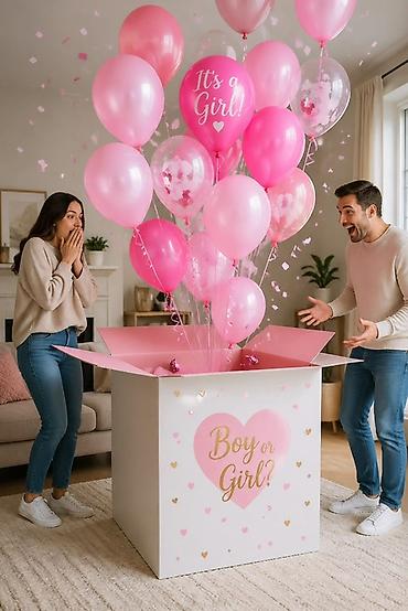 dekorativ qus: 🎁 Cinsiyyət açıqlama qutusu 💗💙 Qutunu aç, ən şirin sirri öyrən! 🥹✨ — 5