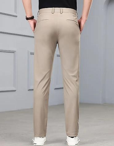 слаксы: Мужские брюки, Стандарт, Massimo Dutti, Новый, цвет - Бежевый, Платная доставка, Самовывоз — 3