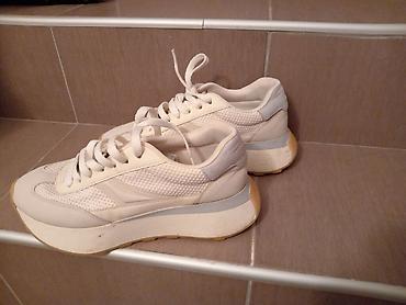 Patike – beige/ekru boja, chunky silueta - Model: niske patike sa