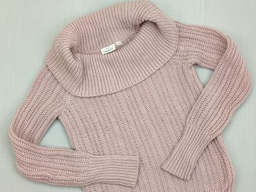 Swetry: Sweter 12 lat, wzrost - 152 cm., stan - Bardzo dobry, wzór - Jednolity kolor, kolor - Różowy