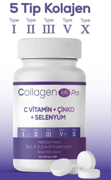 Bədənə qulluq: Kollagen +C vitamin + Cink+ Selenium
90 ədəd