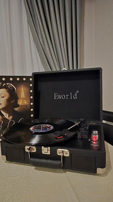 player ipod: Eworld portativ vinil pleyer (kofertip) - Klassik çamadan dizaynı — 2