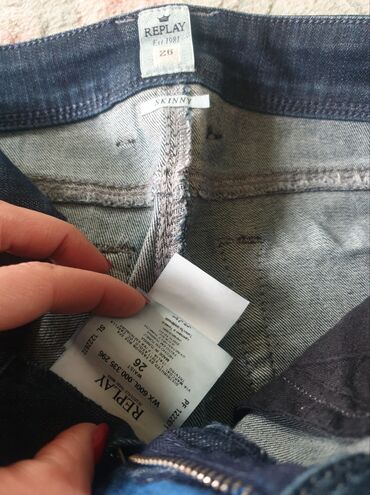 Farmerke: Replay skinny jeans waxed, voskirane farmerke, original. Plava boja — 10