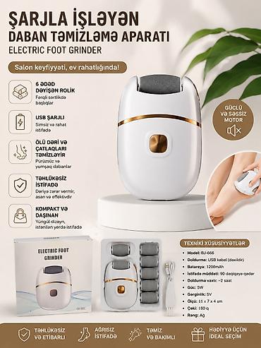 ceki: Şarjla işləyən daban təmizləmə aparatı – Electric Foot Grinder Salon — 1
