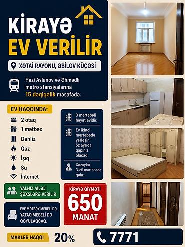 həzi aslanov: Xətai rayonu, Əbilov küçəsində kirayə ev. Ünvan və yaxınlıq: - Həzi — 1