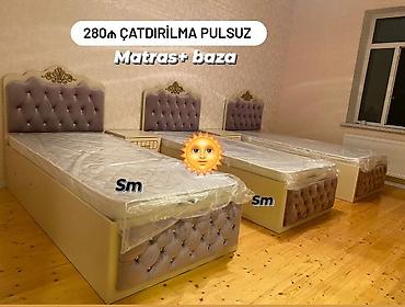 siy: Yeni, Təknəfərlik çarpayı, Bazalı, Matras ilə, Siyirməsiz — 1