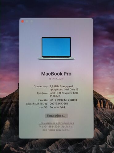 macbook pro 15 2016: Ноутбук, Apple, 32 ГБ ОЗУ, Intel Core i9, 15.4 ", Б/у
