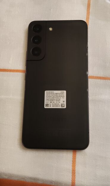 telefon yaddaş kartı: Samsung Galaxy S22, 128 GB, rəng - Qara, Zəmanət, Sensor, Barmaq izi