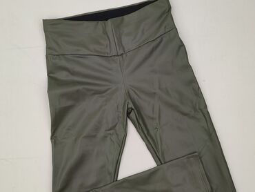 legginsy woskowane z wysokim stanem: Legginsy Ze skóry ekologicznej damskie, rozmiar L
