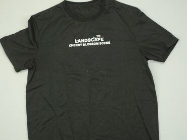 czarne t shirty z nadrukiem: T-shirt, L (EU 40), condition - Good