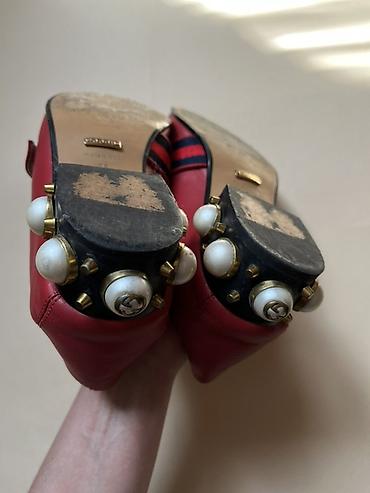 носки гуччи: Лоферы, 38, Gucci, Б/у, цвет - Красный, Самовывоз — 4