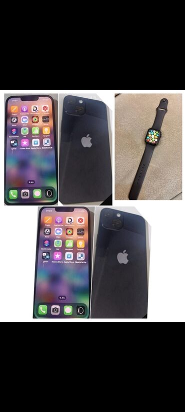 Apple iPhone: IPhone 14, 128 GB, Gümüşü, Zəmanət, Barmaq izi