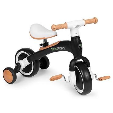 exit obuca zenska: Ecotoys balans bicikl sa pedalama i pomoćnim točkovima 3u1 – black — 1