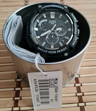 ремень мужской: Новый, Наручные часы, Casio, цвет - Черный