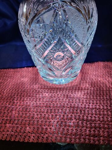 Ostali kućni dekor: Vaza nova kristal,led kristal,rucni rad. ceska. 70te. Vaza — 3