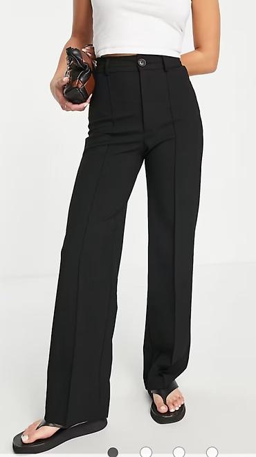 Personal Items: Ženske crne pantalone sa visokim strukom i ravnim, blago širokim at lalafo.rs — 1 Personal Items: Ženske crne pantalone sa visokim strukom i ravnim, blago širokim — 1