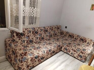 софа кровать: Угловой диван, Б/у, Раскладной, С подъемным механизмом